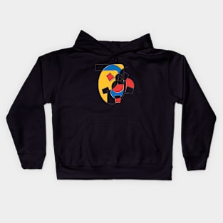 Abstract design with different shapes Kids Hoodie